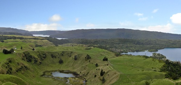 Crater Lake Farm - One of New Zealand's most unique geographic anomalies &#8211; an extinct volcanic crater in the middle of a farm surrounded by three separate lakes &#8211; is on the market for sale. 